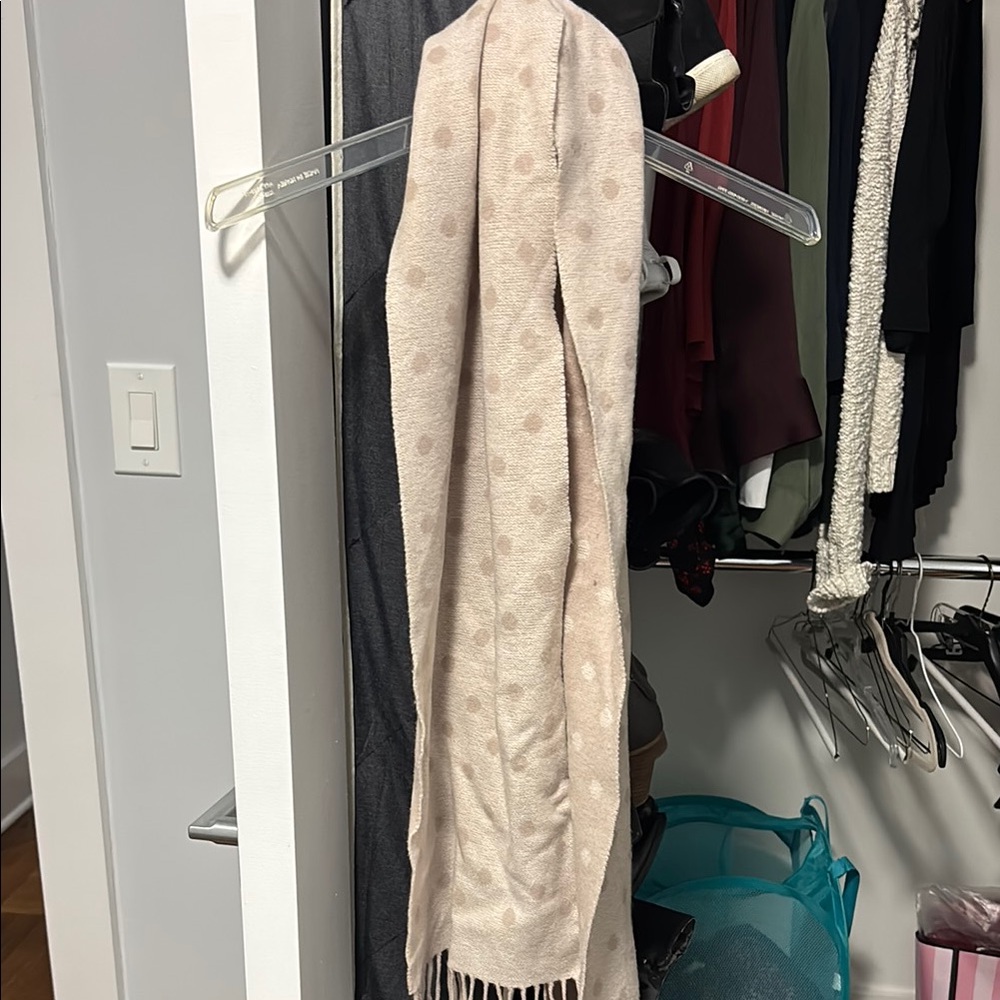 Polka Dot Beige Scarf